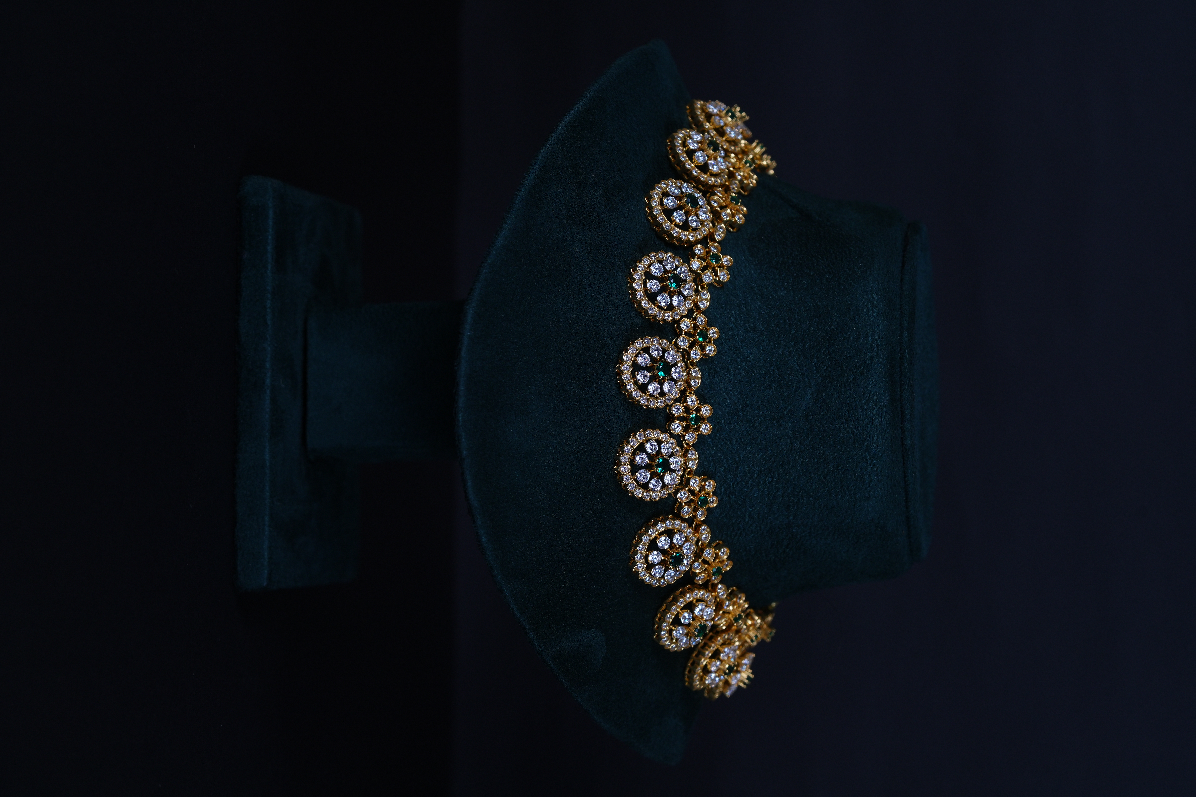 Royal Bottu American Diamond Necklace Set in 92.5 Sterling Silver